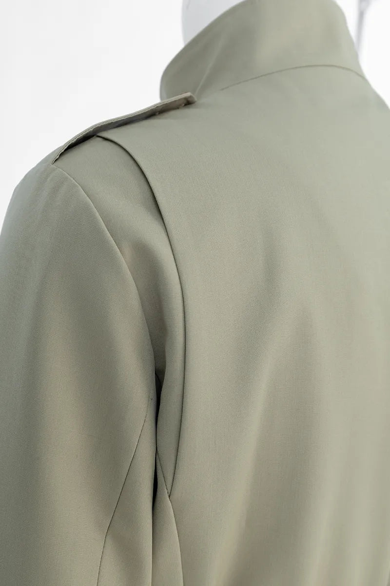 Aspen Khaki Wool Silk Hunting Jacket