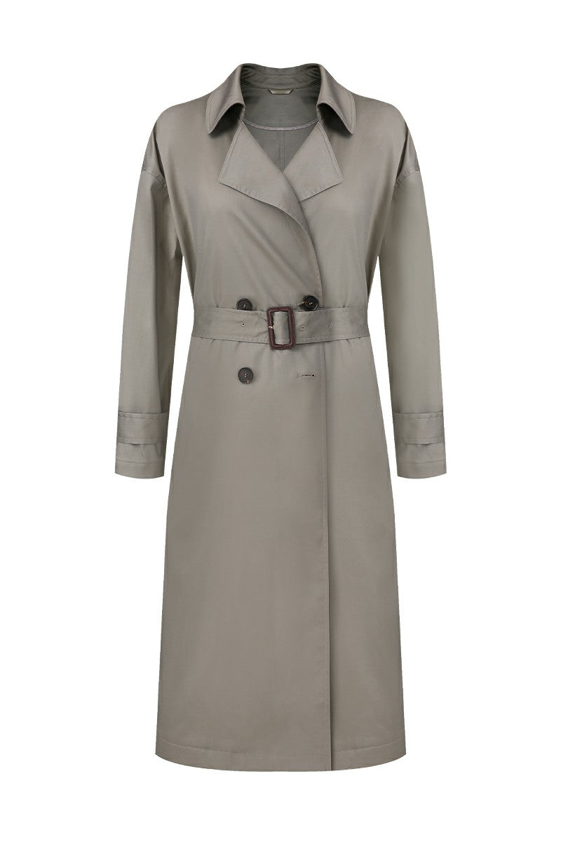 Ayla Khaki Lightweight Trench Coat