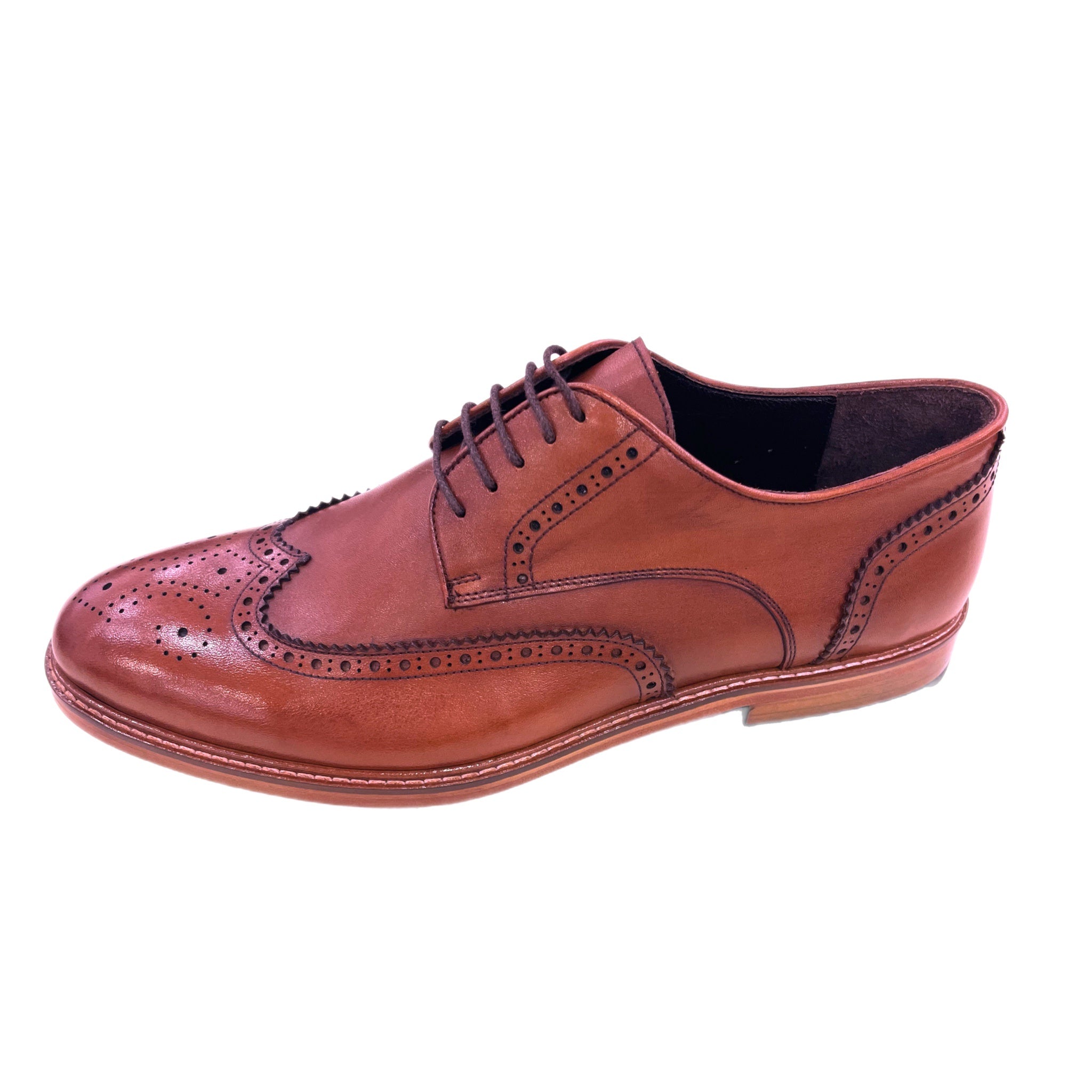 4910BRN Lux Brown Oxford Lace-Up