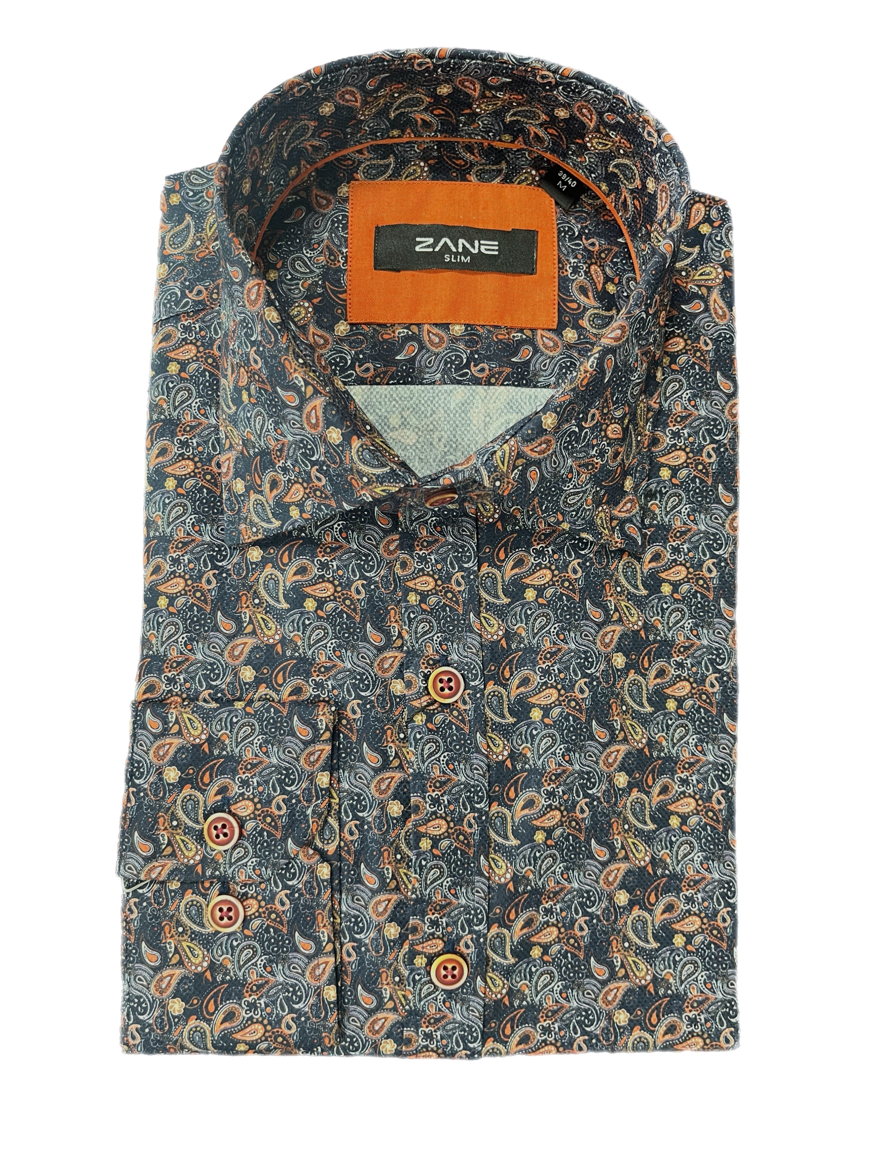 Paisley dress business shirt for men’s cotton fabric