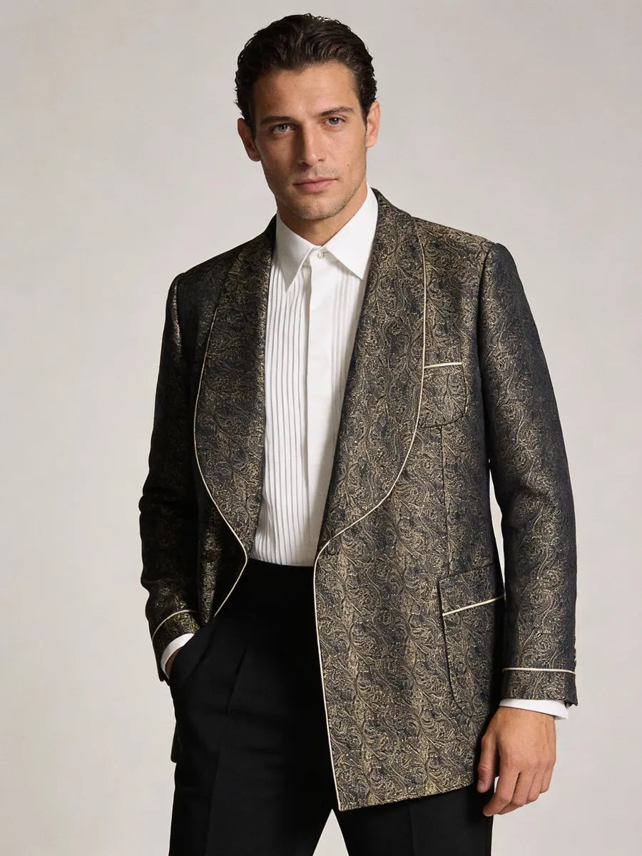 Brown_Jacquard_Tailored_Evenin