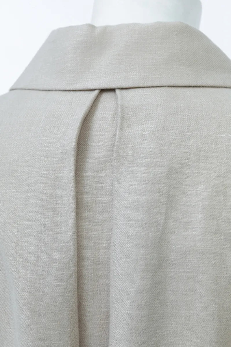 Capri Khaki Linen Belted Tunic