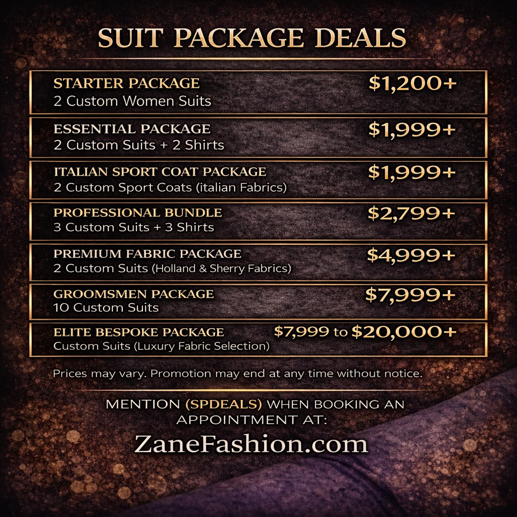 Custom Suit Bundles and Package Deals Limited Time