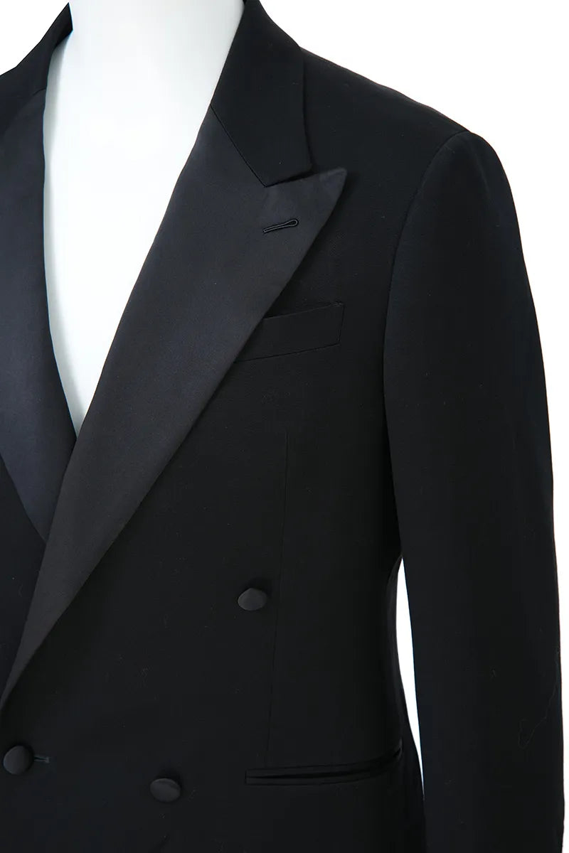 Dominic Black Cashmere Blend Double Breasted 2 Piece Tuxedo