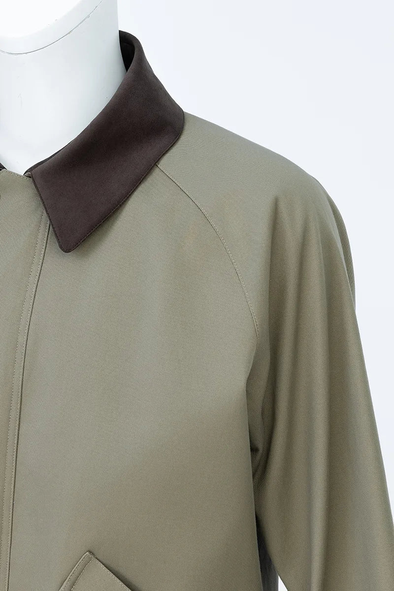 Hudson Khaki Cotton Stretch Overshirt Jacket