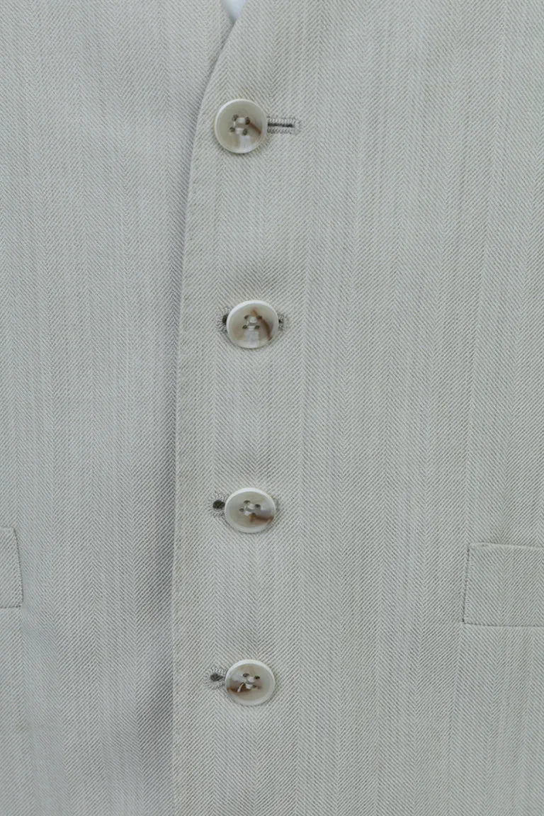 Malibu Khaki Herringbone Italian Three Piece Suit