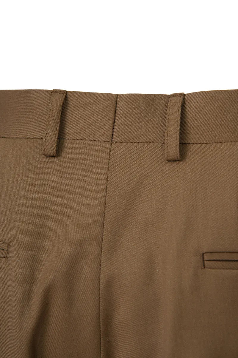 Lorenzo Coffee Double Breasted 2 Piece Suit Italian Super Wool Fabric