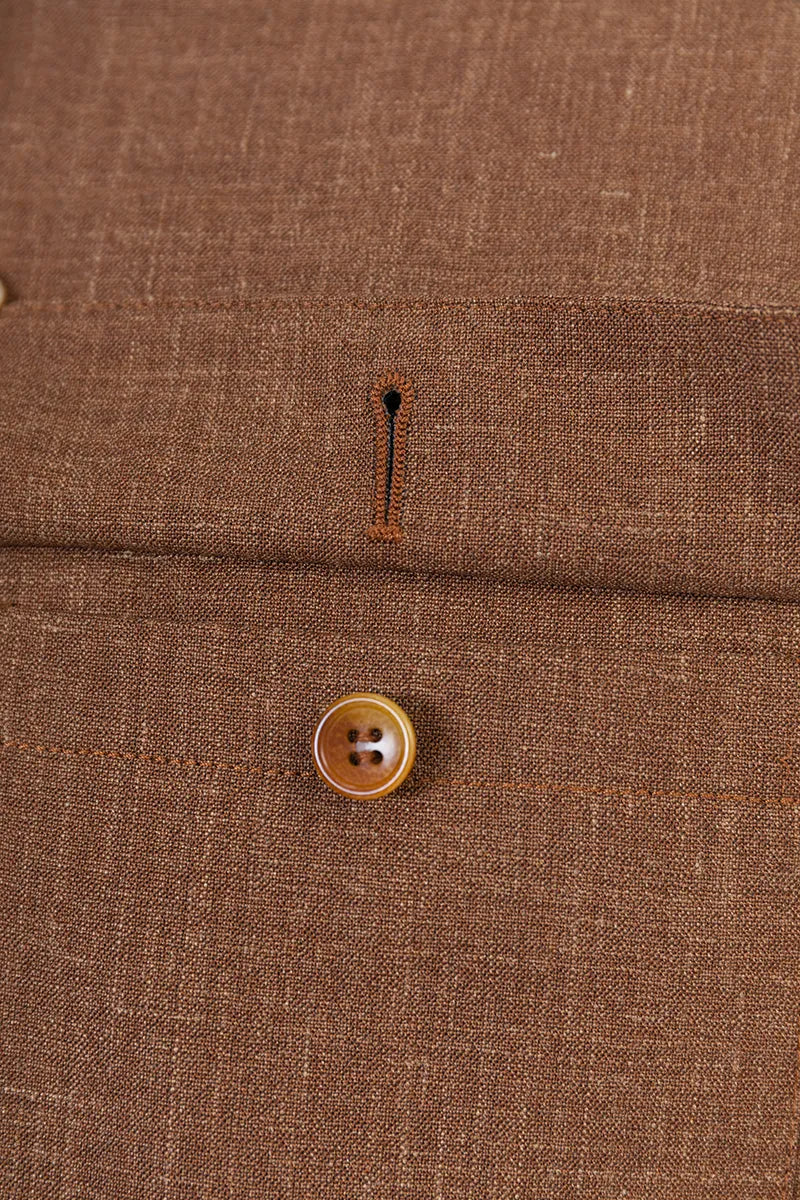 Marco Coffee Wool Silk Linen Sport Coat