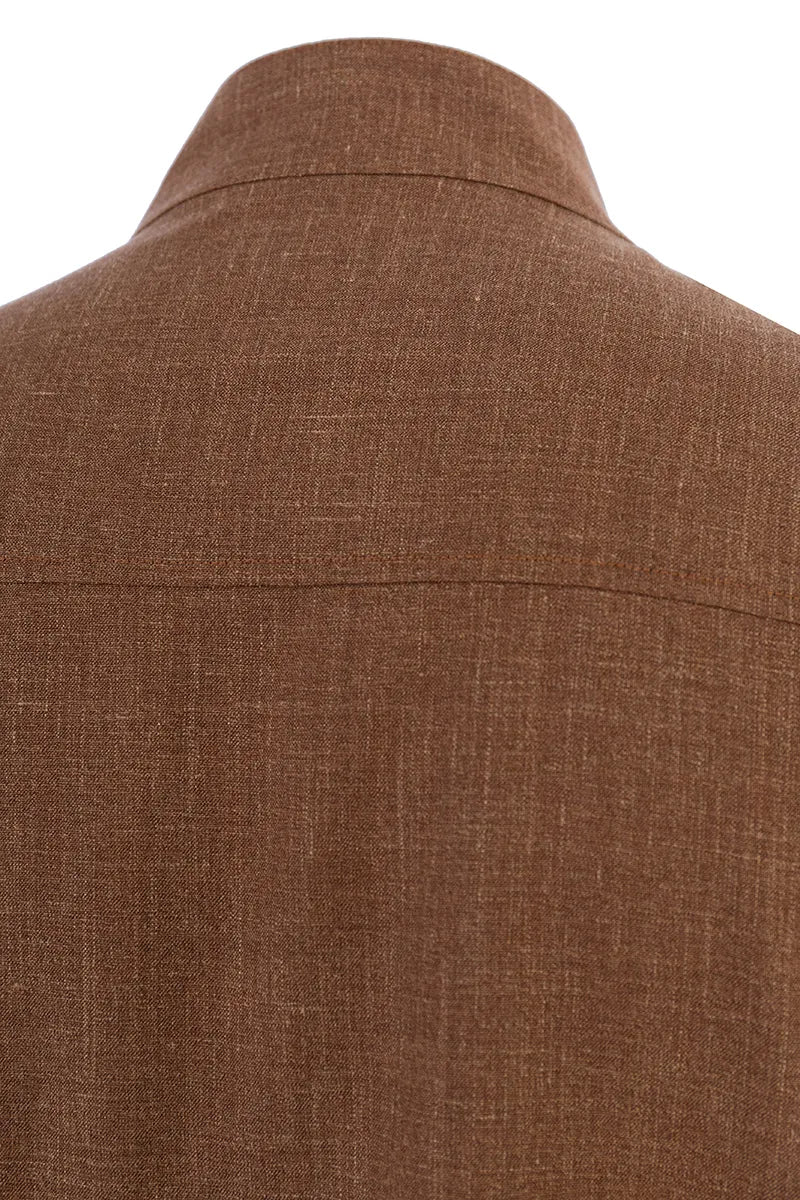 Marco Coffee Wool Silk Linen Sport Coat