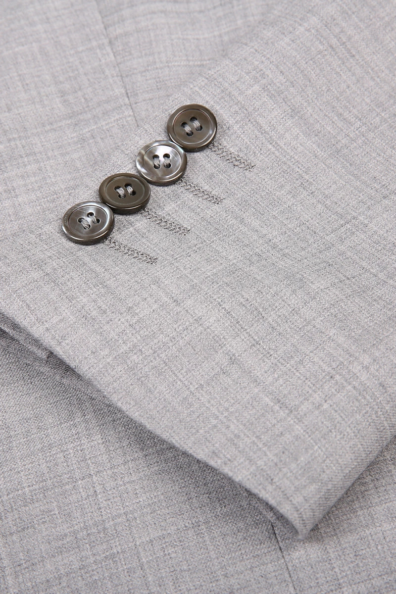 Milano Light Grey Wool Women's Blazer