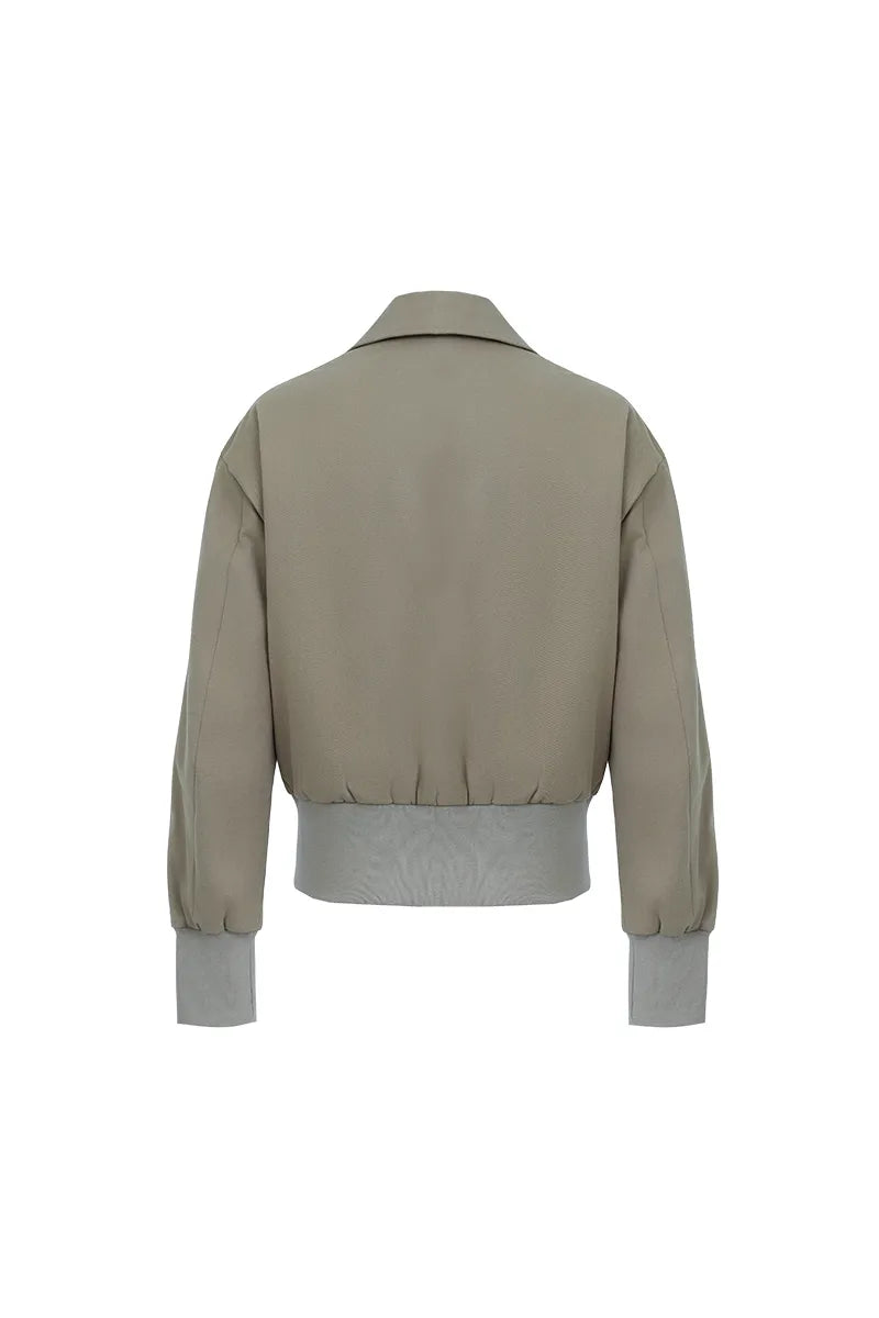 Ravello Khaki Structured Cotton Jacket