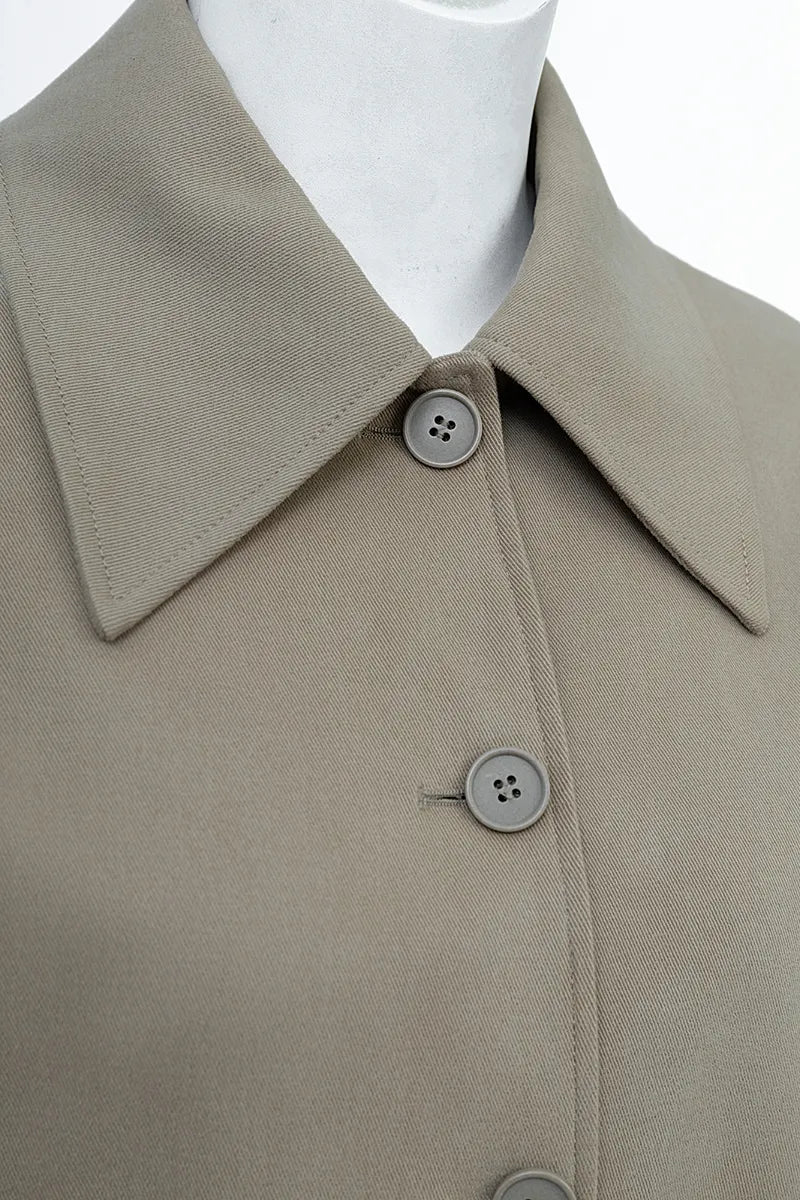 Ravello Khaki Structured Cotton Jacket