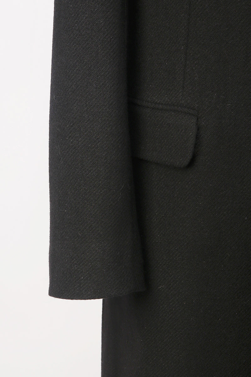 Regal Black Tweed Overcoat
