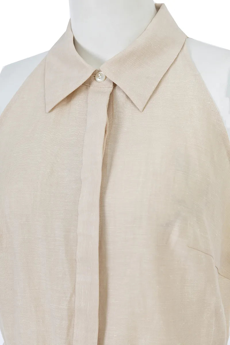 Riviera Sand Linen Dress