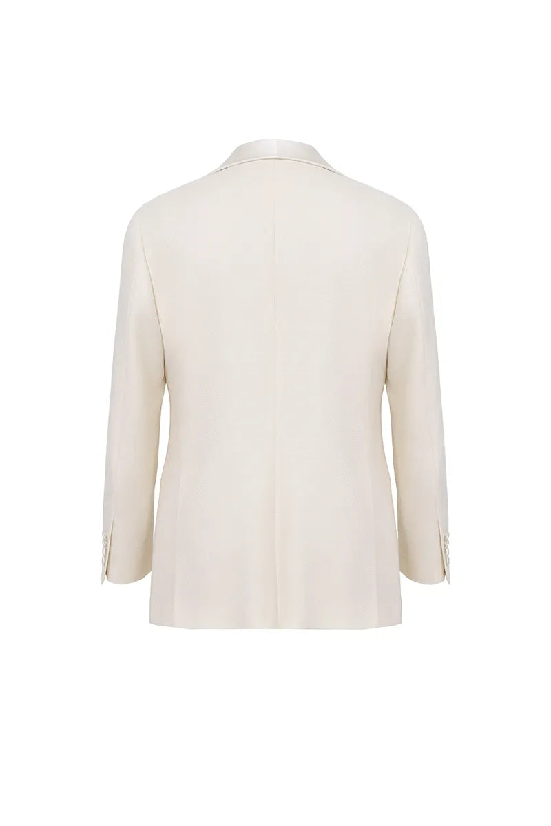 Sebastian Ivory Tweed 2 Piece Tuxedo Suit