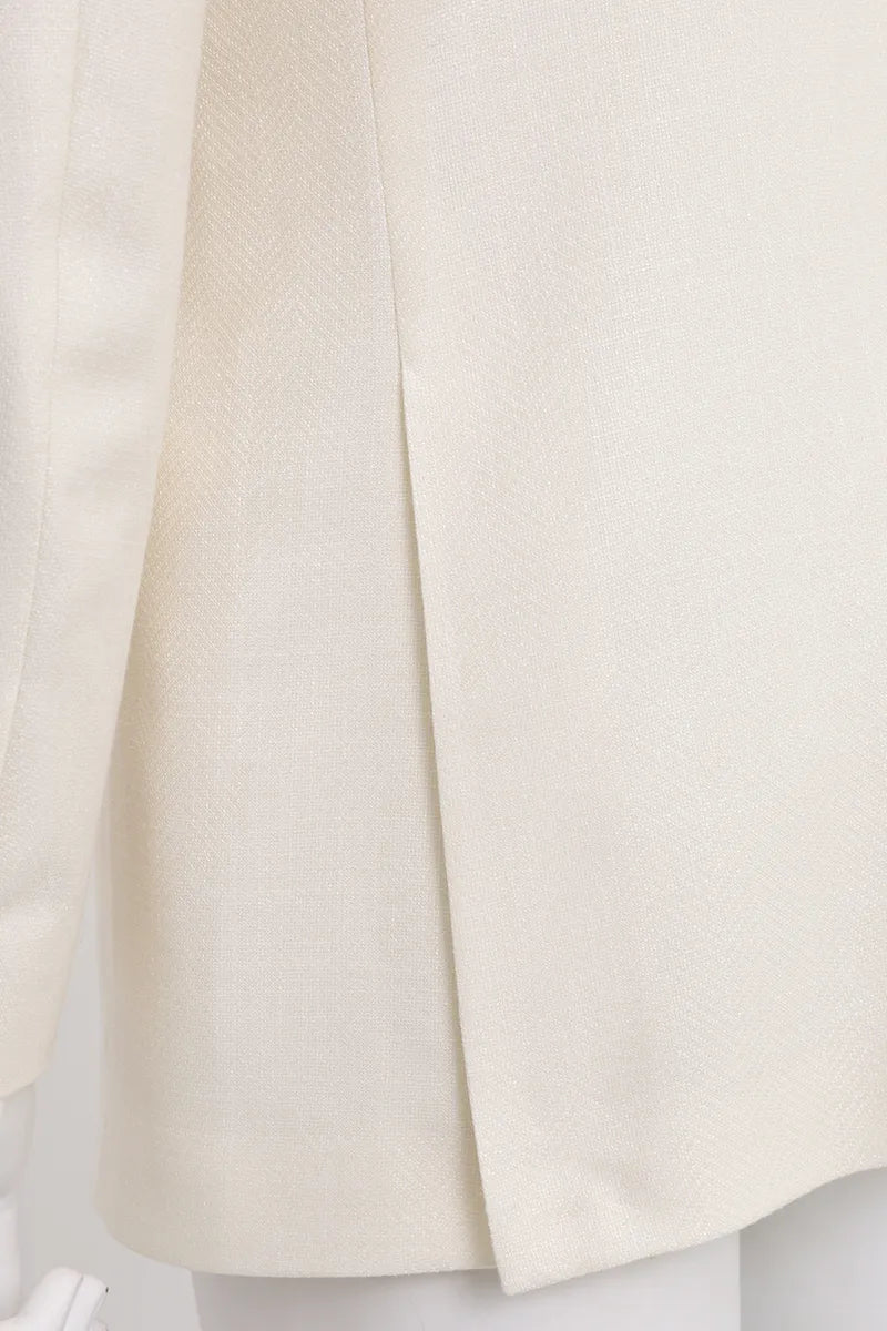 Sebastian Ivory Tweed 2 Piece Tuxedo Suit