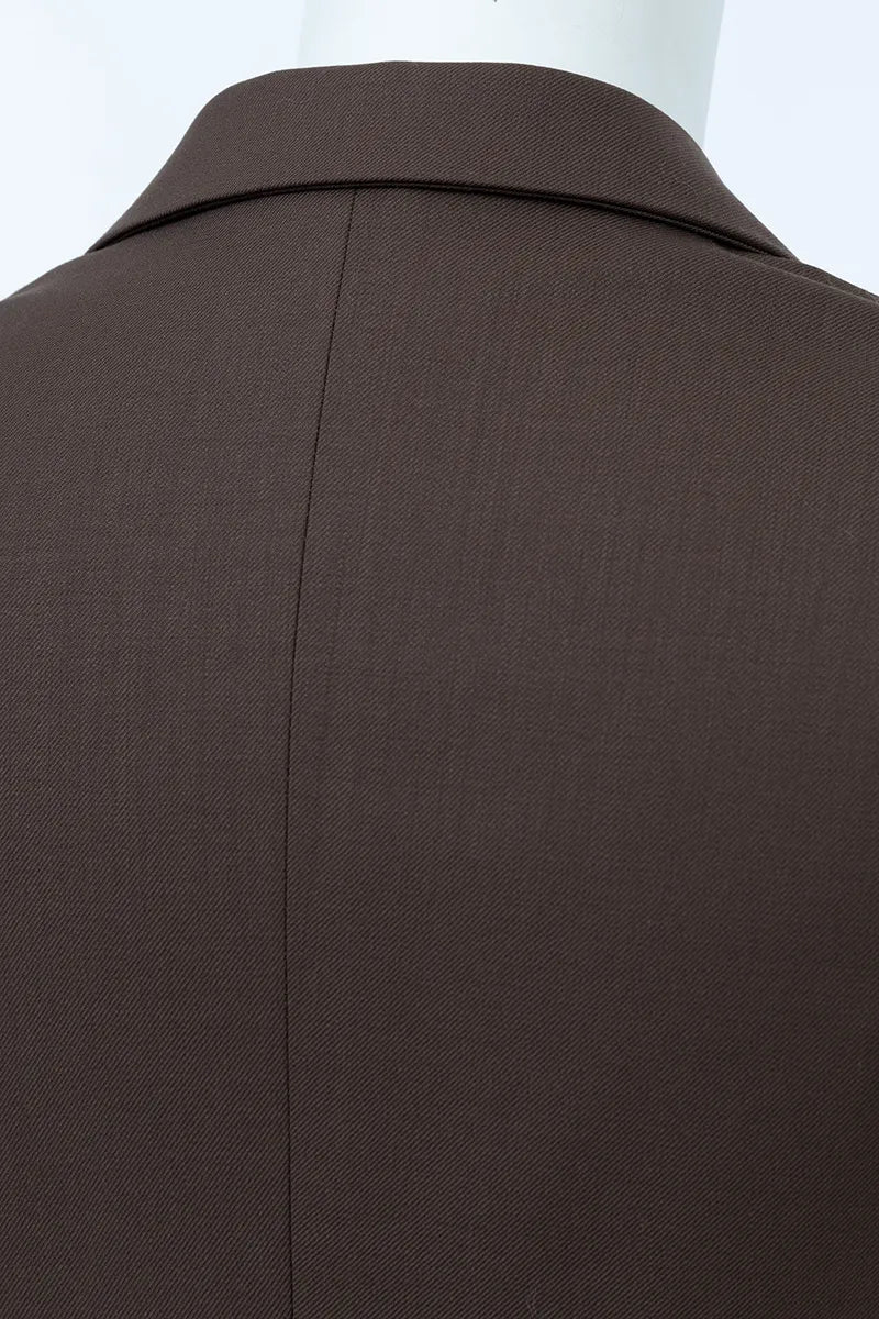 Serafina Milano Brown Tailored Dress