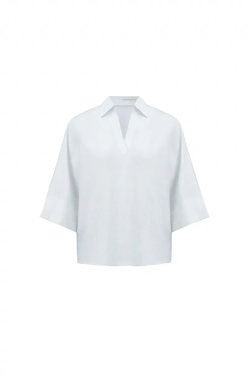 Seville Linen Blend Relaxed Blouse