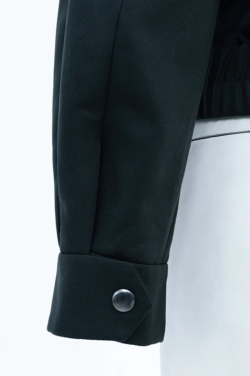 Siena Blackish Green Cotton Cropped Jacket