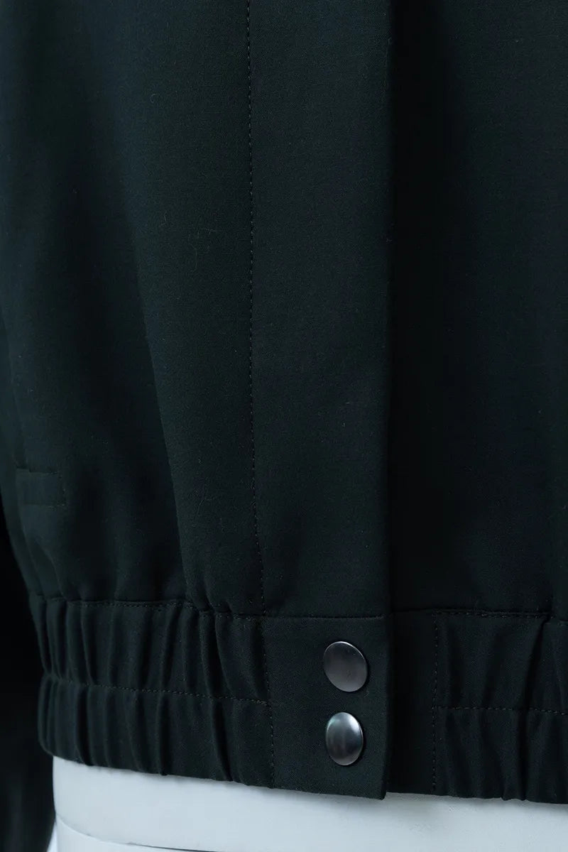 Siena Blackish Green Cotton Cropped Jacket