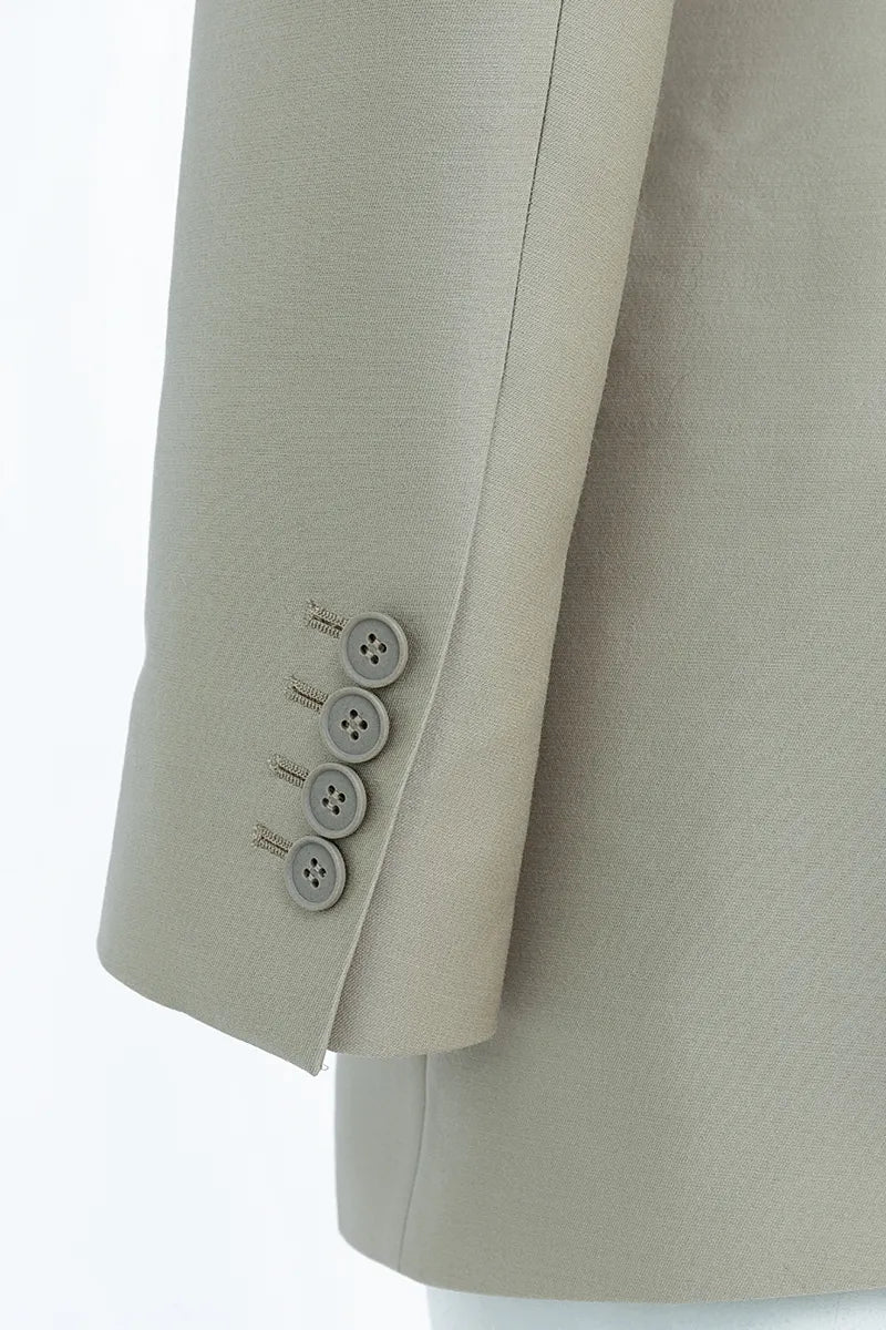 Siena Khaki Silk Blend Blazer