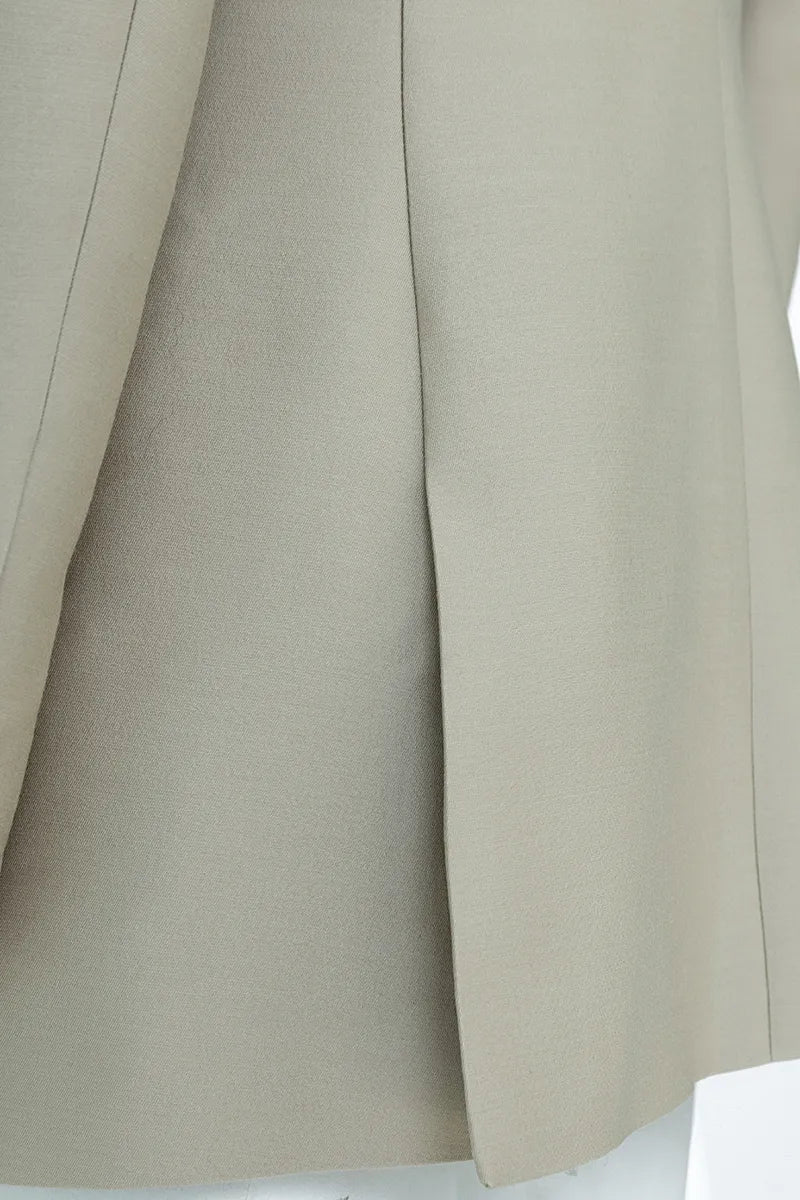 Siena Khaki Silk Blend Blazer