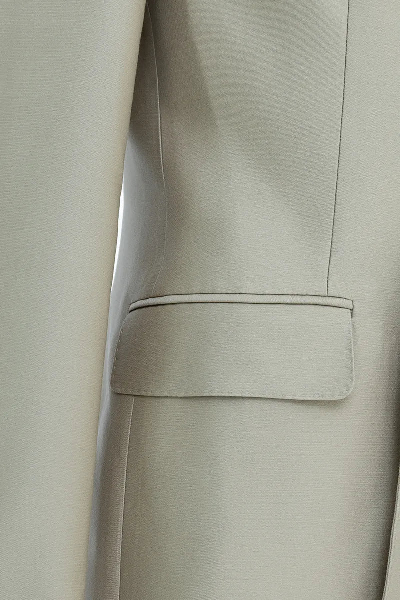 Siena Khaki Silk Blend Blazer