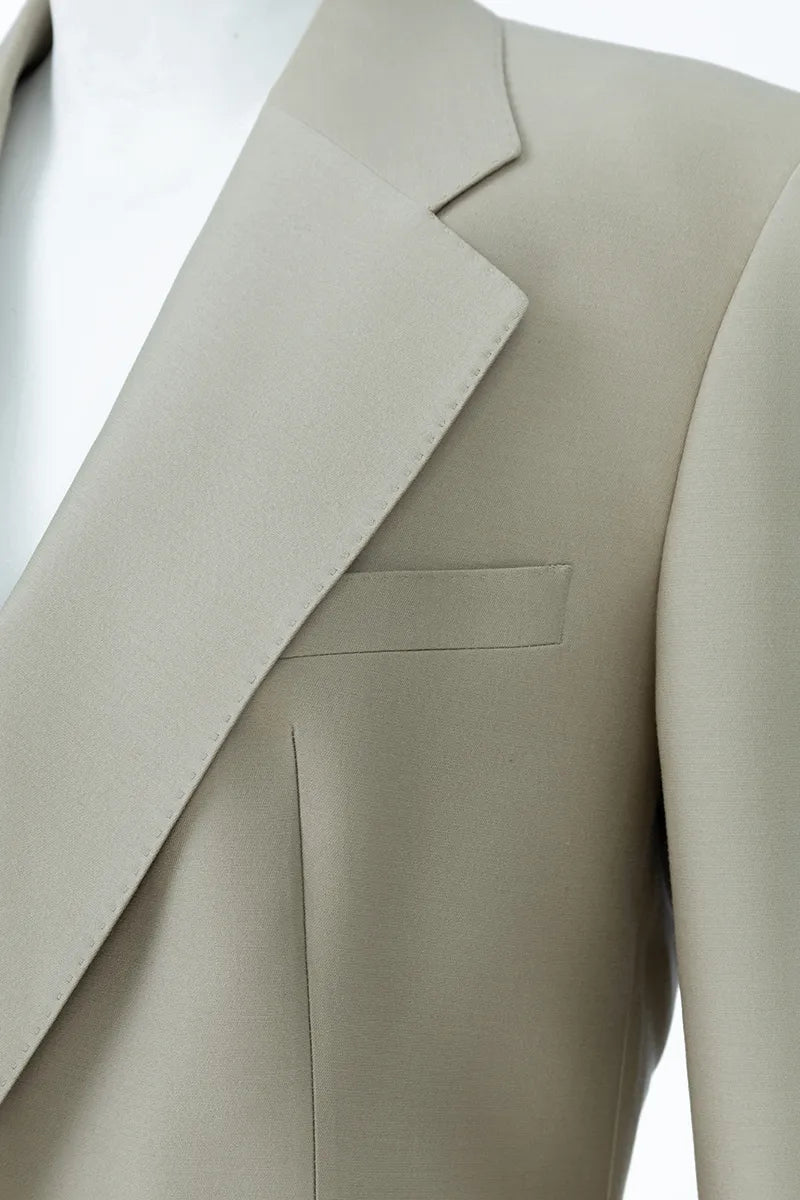 Siena Khaki Silk Blend Blazer