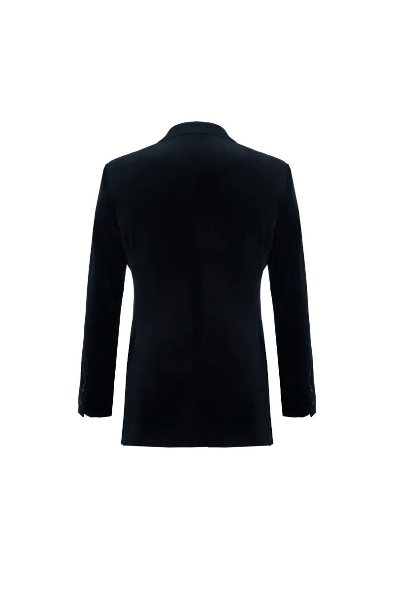 Torino Black Velvet Double Breasted Tuxedo Jacket