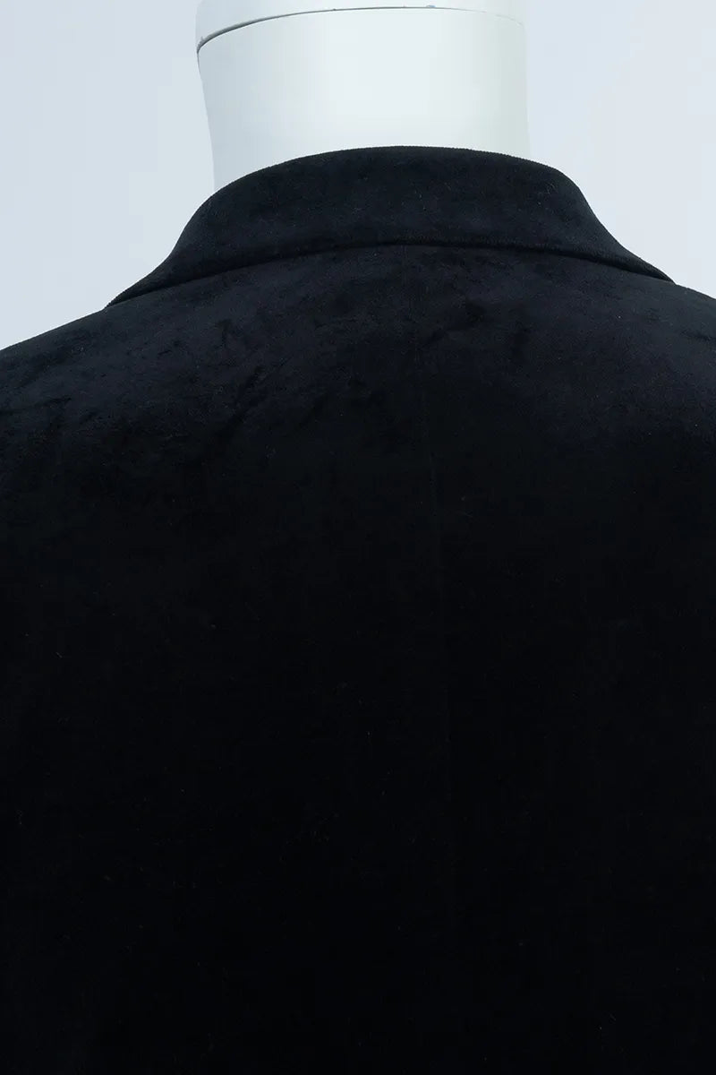 Torino Black Velvet Double Breasted Tuxedo Jacket