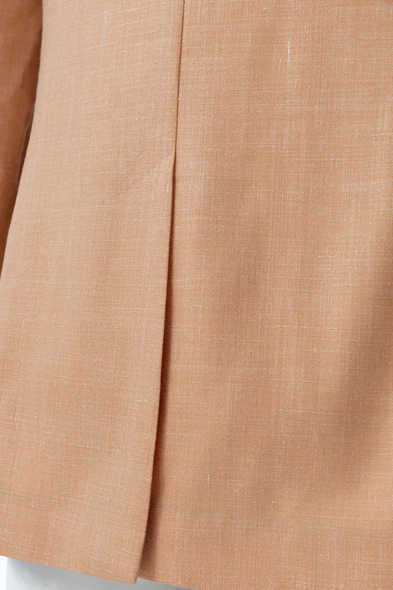 Valencia Herringbone Silk Blend Blazer