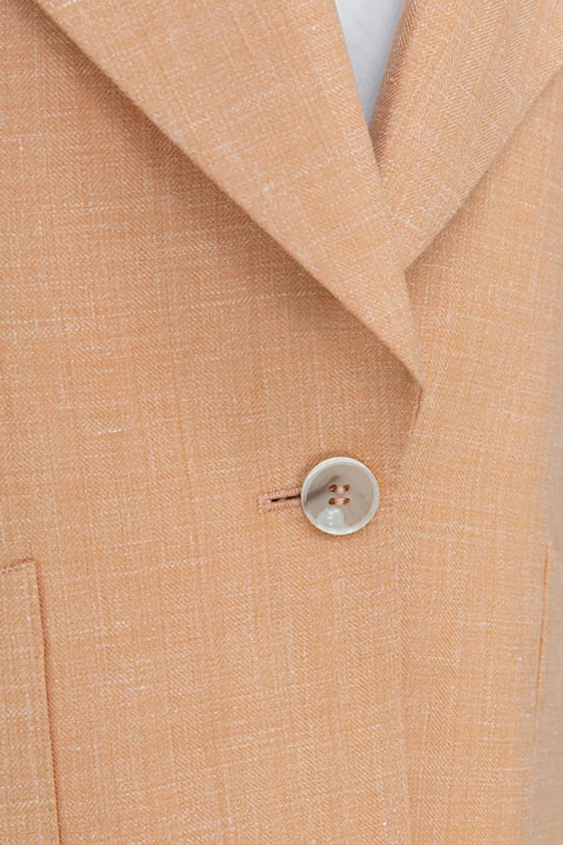 Valencia Herringbone Silk Blend Blazer
