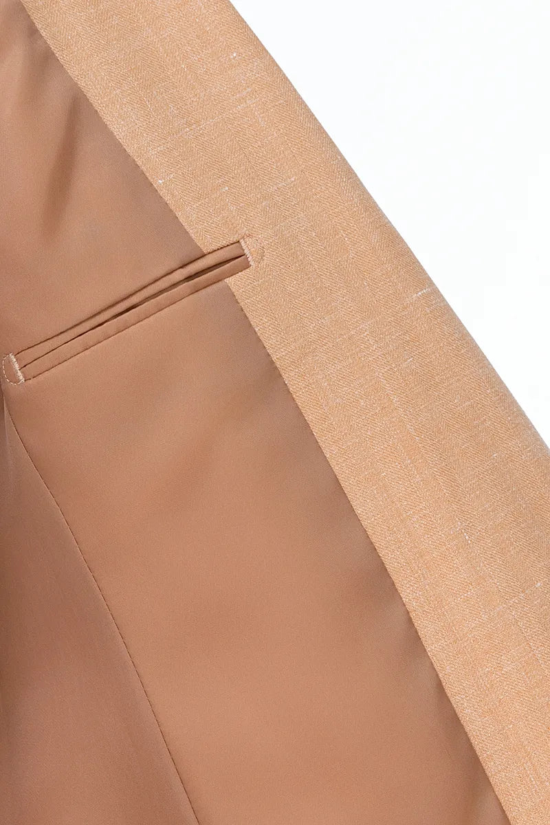 Valencia Herringbone Silk Blend Blazer