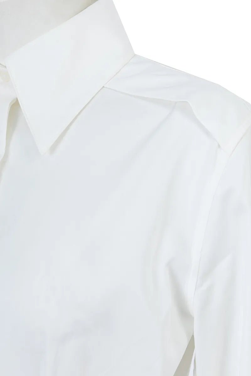 Valeria Off White Cotton Shirt Dress