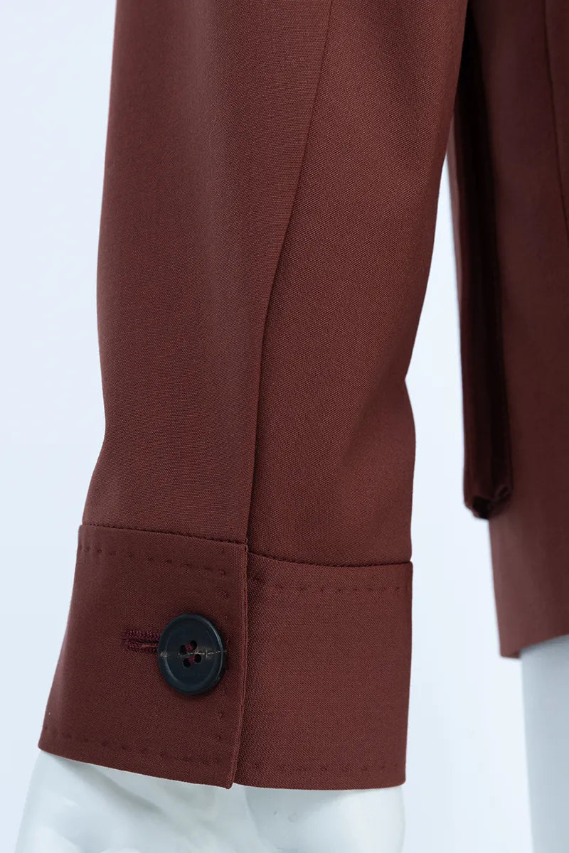 Vincent Rust Wool Blend Overshirt Jacket