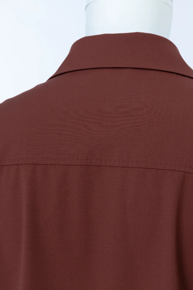 Vincent Rust Wool Blend Overshirt Jacket