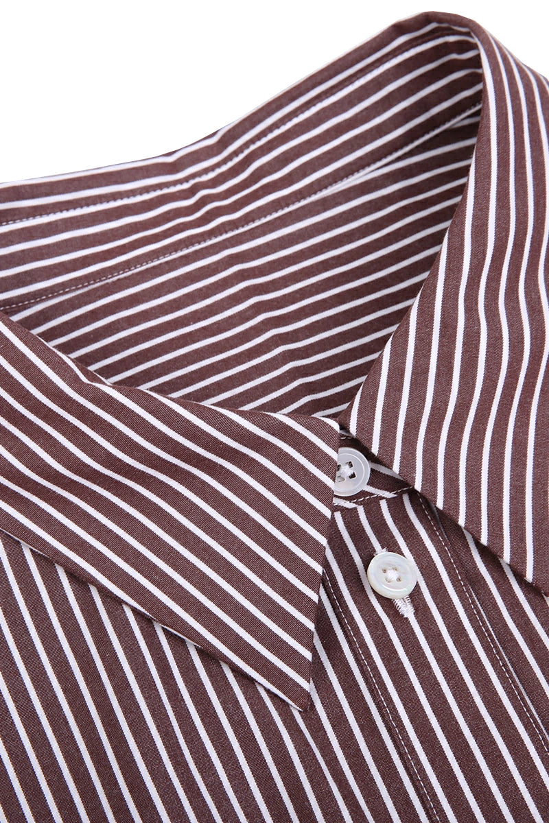 Savile Row Striped Cotton Women's Shirt Dress