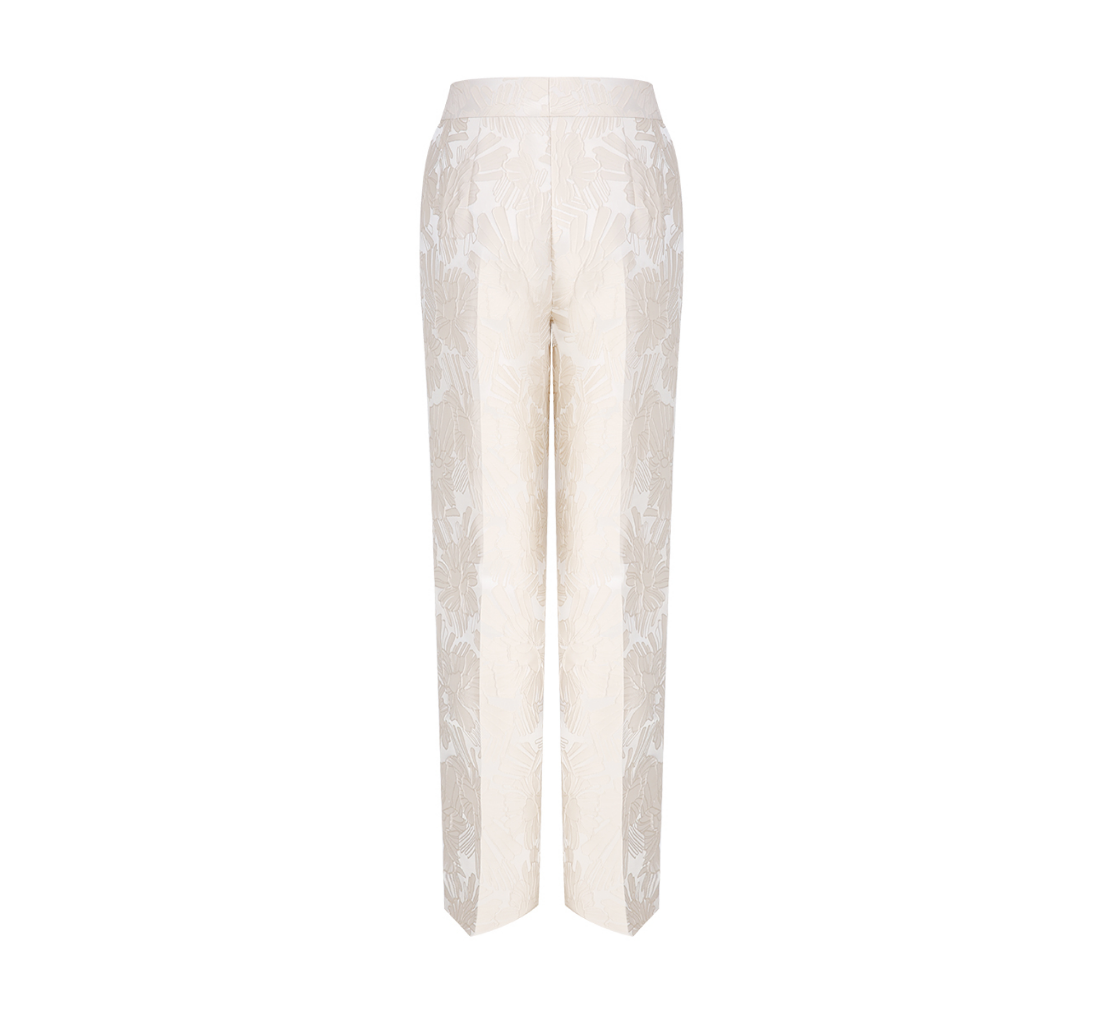 Ivory Flora Jacquard Women's Trousers