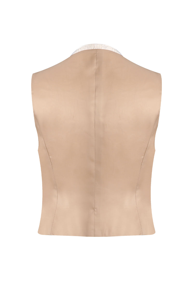 Ivory Flora Jacquard Women's Vest