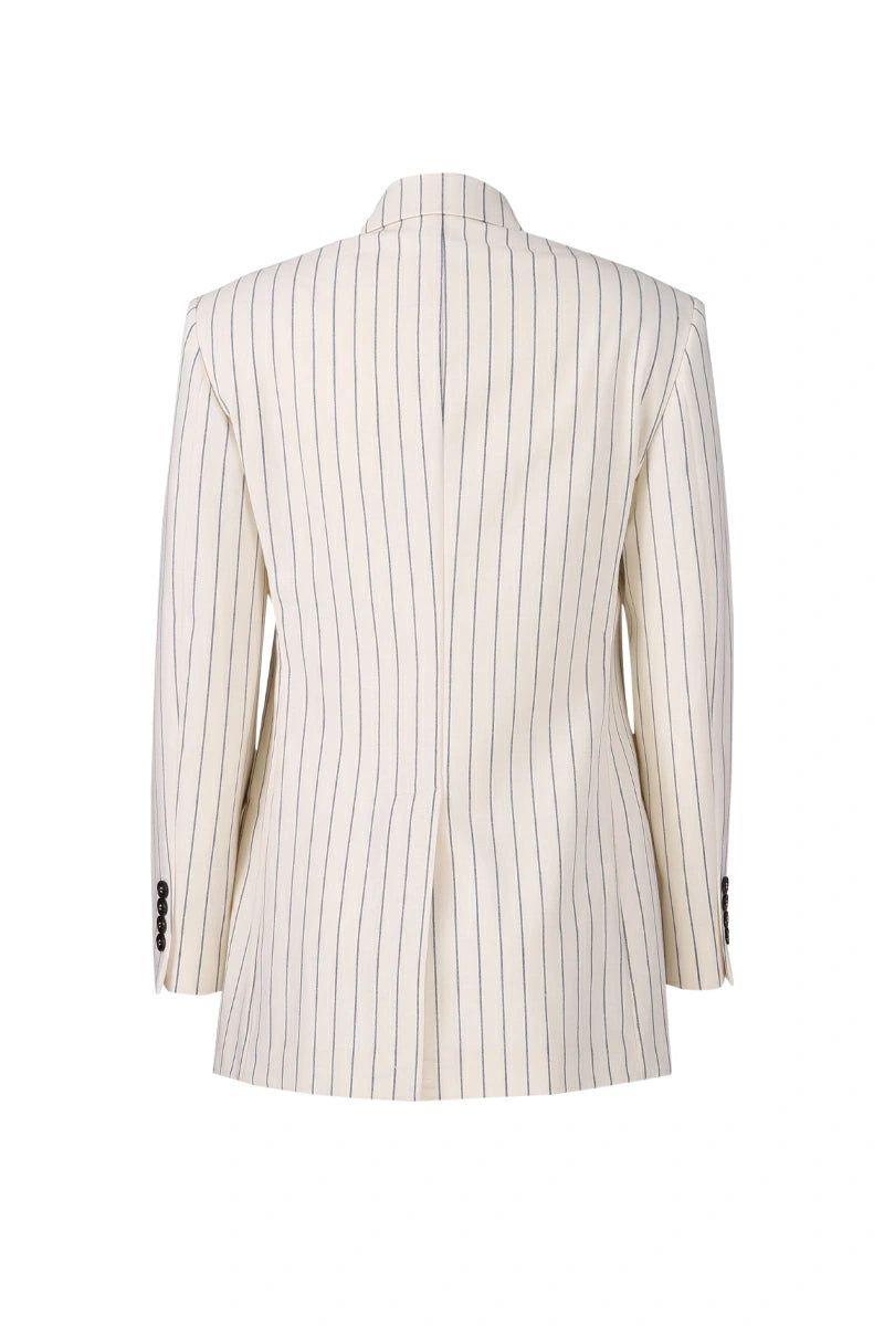 Venetian Stripe Wool-Silk Women's Blazer