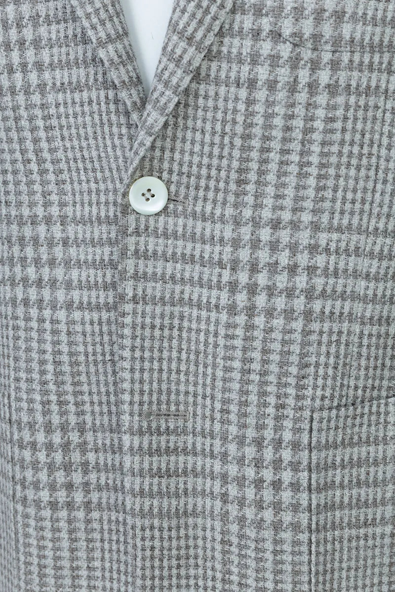 Milano Italian Khaki Plaid Cotton Wool Sport Coat