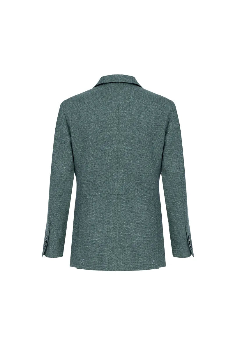 Siena Green Plaid Italian Cotton Wool Sport Coat