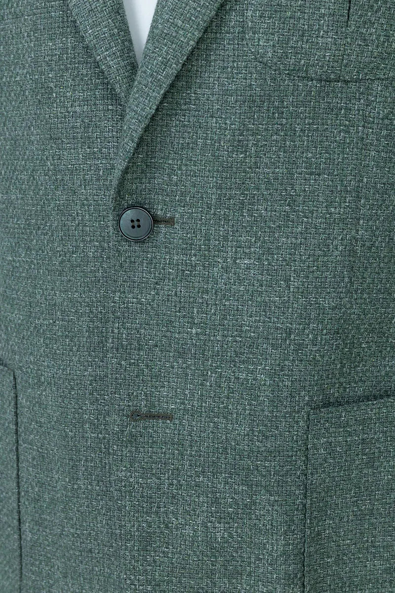 Siena Green Plaid Italian Cotton Wool Sport Coat