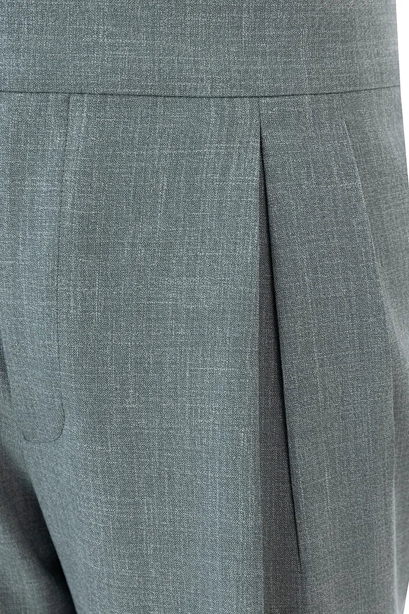 Ethan Green Wool Silk Linen Suit