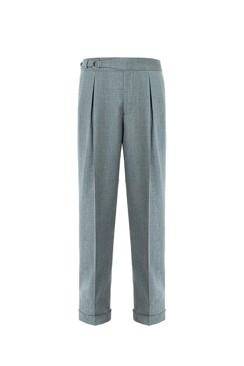 Ethan Green Wool Silk Linen Suit