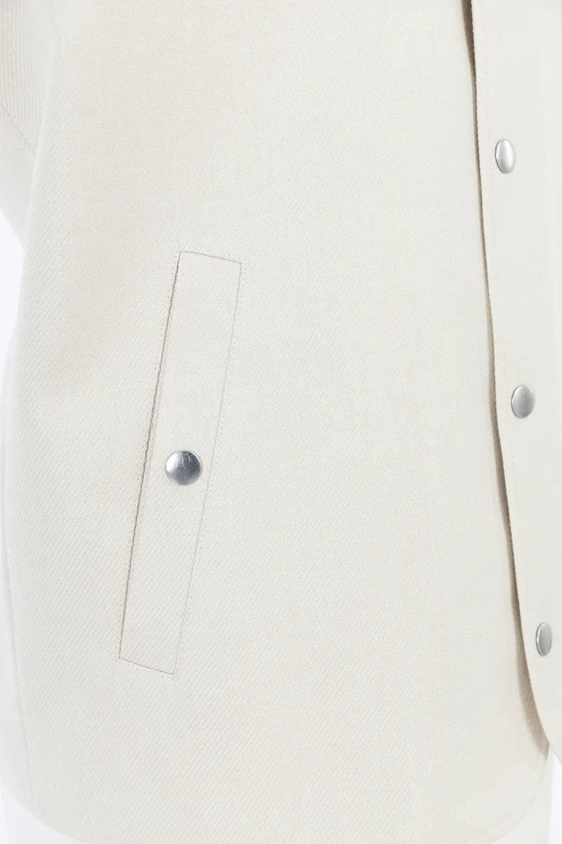 Julian Off White Wool Linen Silk Vest